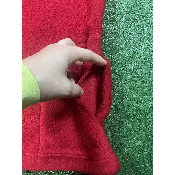 Vintage Nike Mens MD Sweater Red Fleece 1/4 Zip Long Sleeve Classic Logo Swoosh - Picture 5 of 8